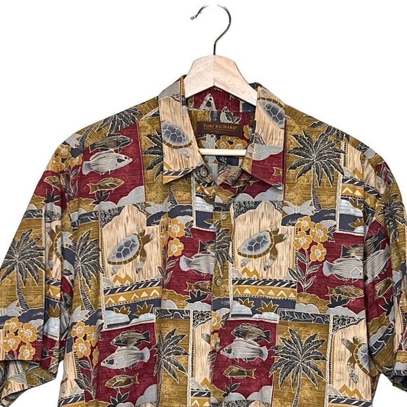 Tori Richard Honolulu vintage short sleeve button up Hawaiian shirt size XL - Picture 2 of 10